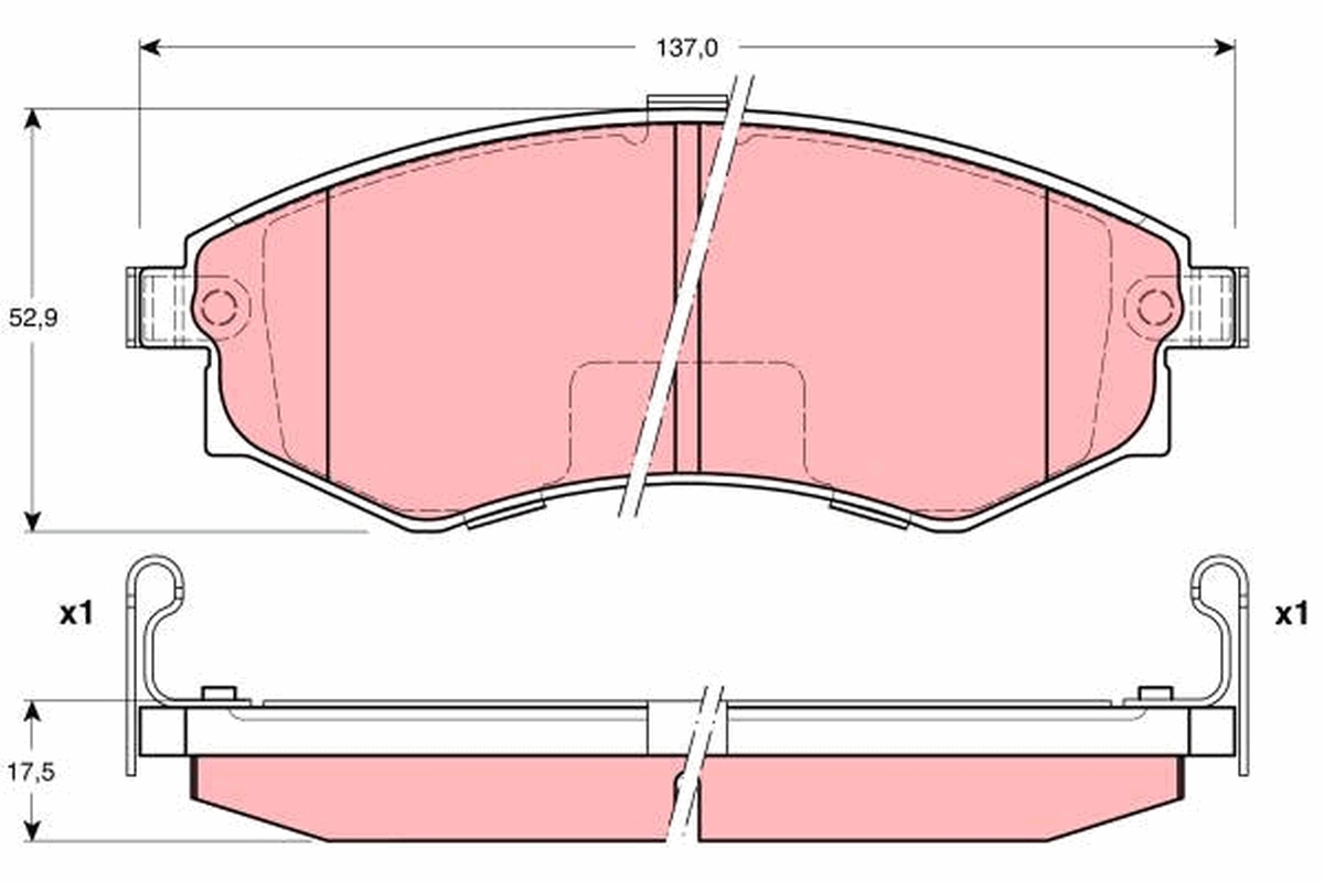 Kit pastiglie freno, Freno a disco - GDB3211 TRW