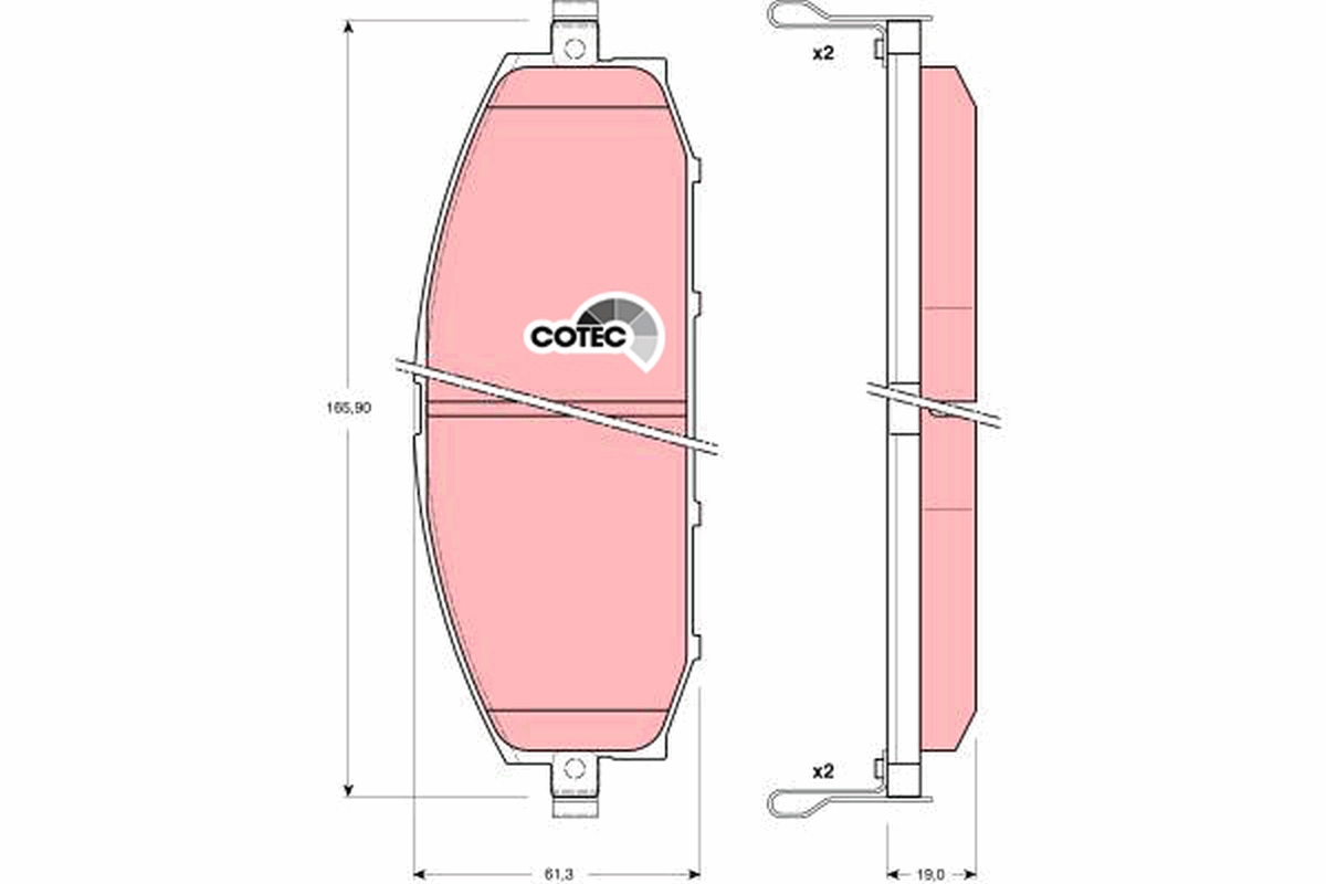 Brake Pad Set, disc brake - GDB3222 TRW