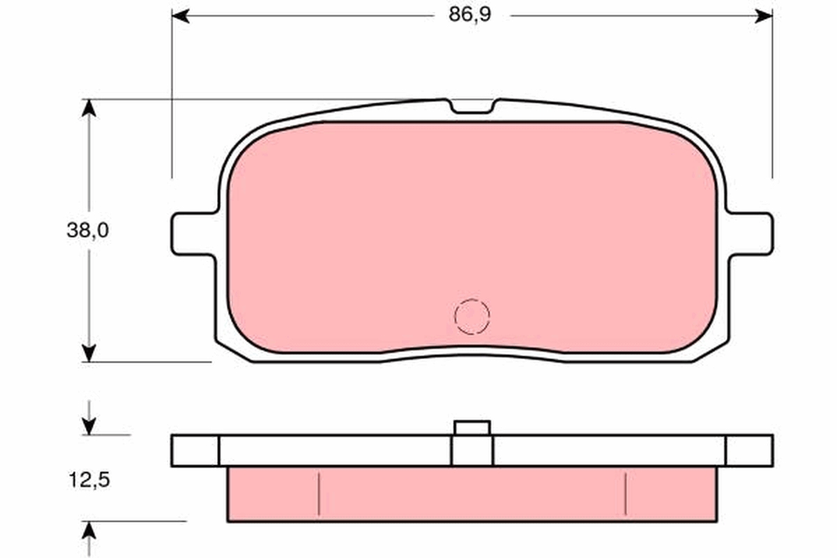 Brake Pad Set, disc brake - GDB3225 TRW