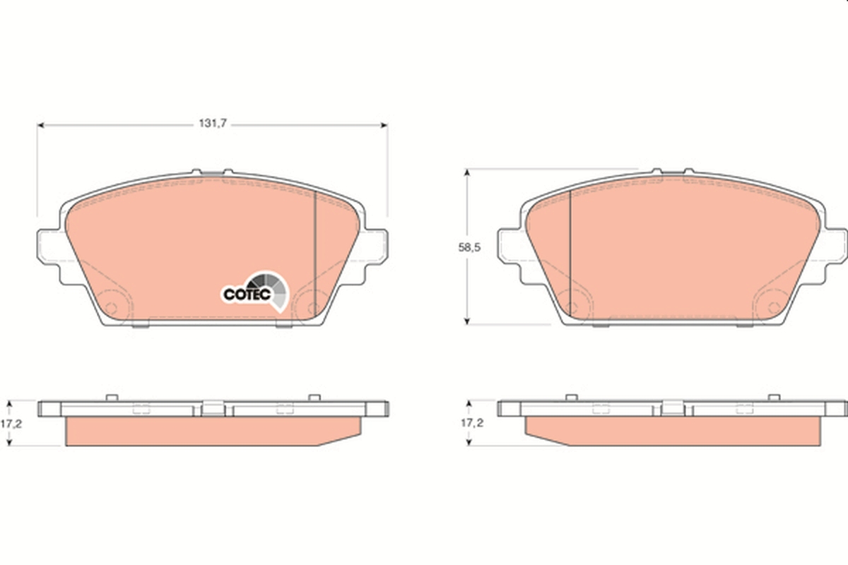 Kit pastiglie freno, Freno a disco - GDB3227 TRW