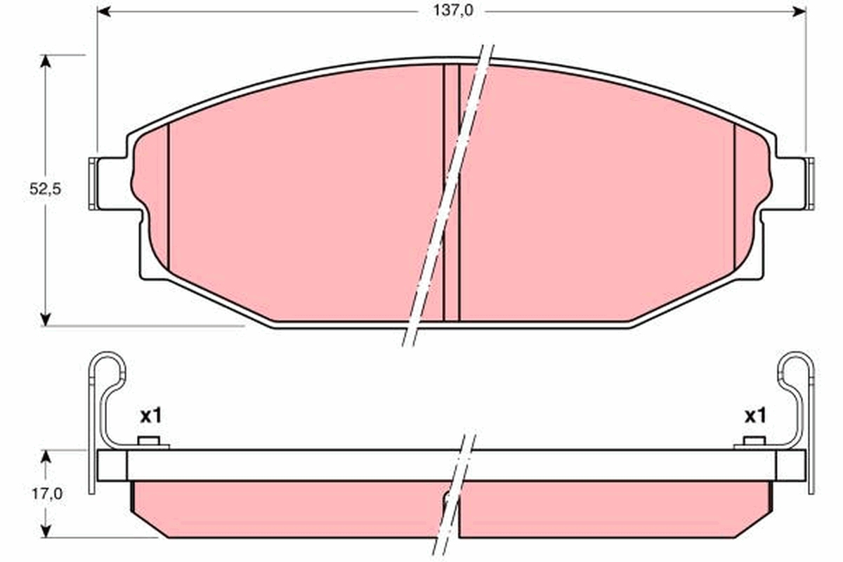 Kit pastiglie freno, Freno a disco - GDB3232 TRW