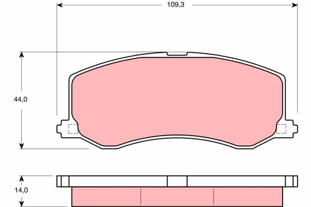 Brake Pad Set, disc brake - GDB3237 TRW