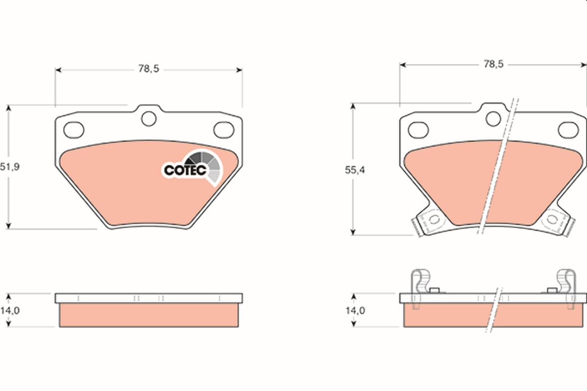 Kit pastiglie freno, Freno a disco - GDB3243 TRW