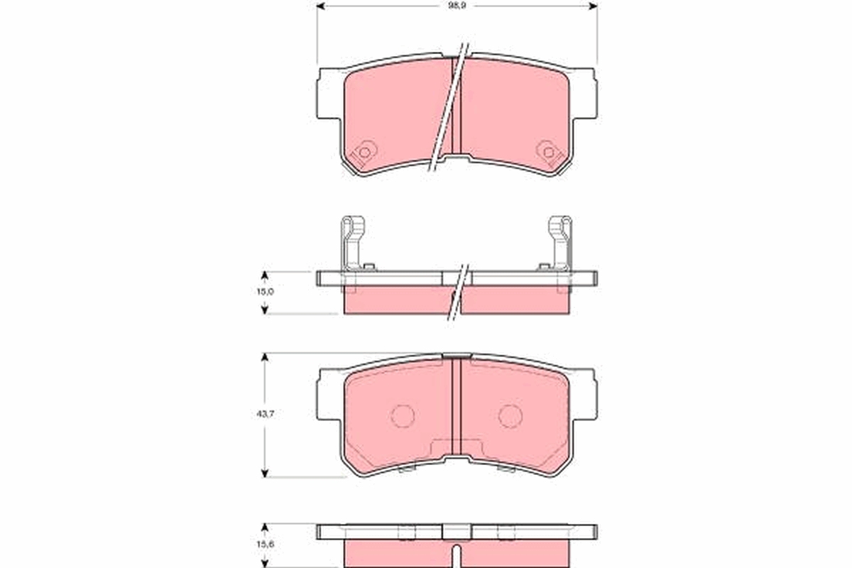 Brake Pad Set, disc brake - GDB3258 TRW