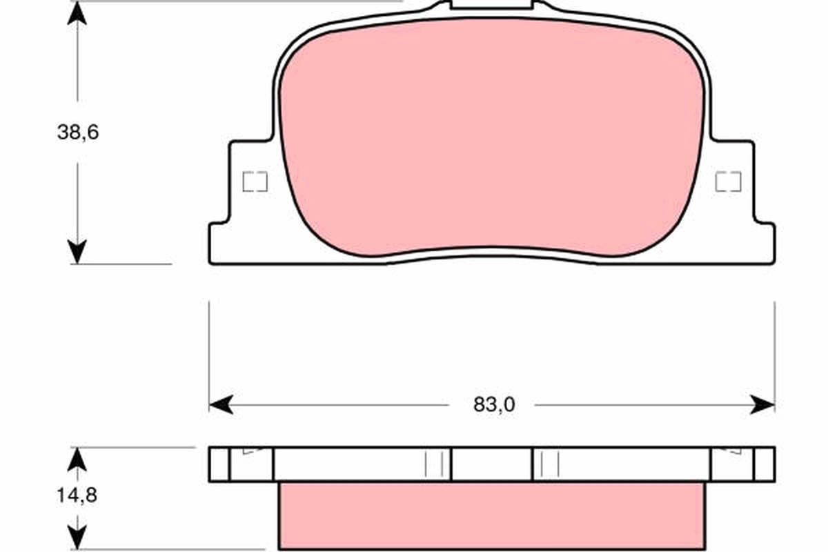 Brake Pad Set, disc brake - GDB3278 TRW