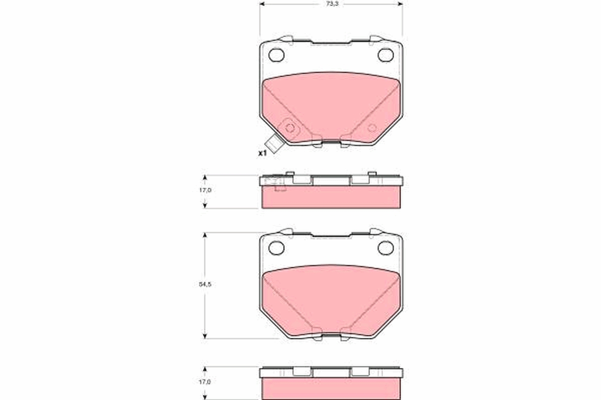 Brake Pad Set, disc brake - GDB3308 TRW