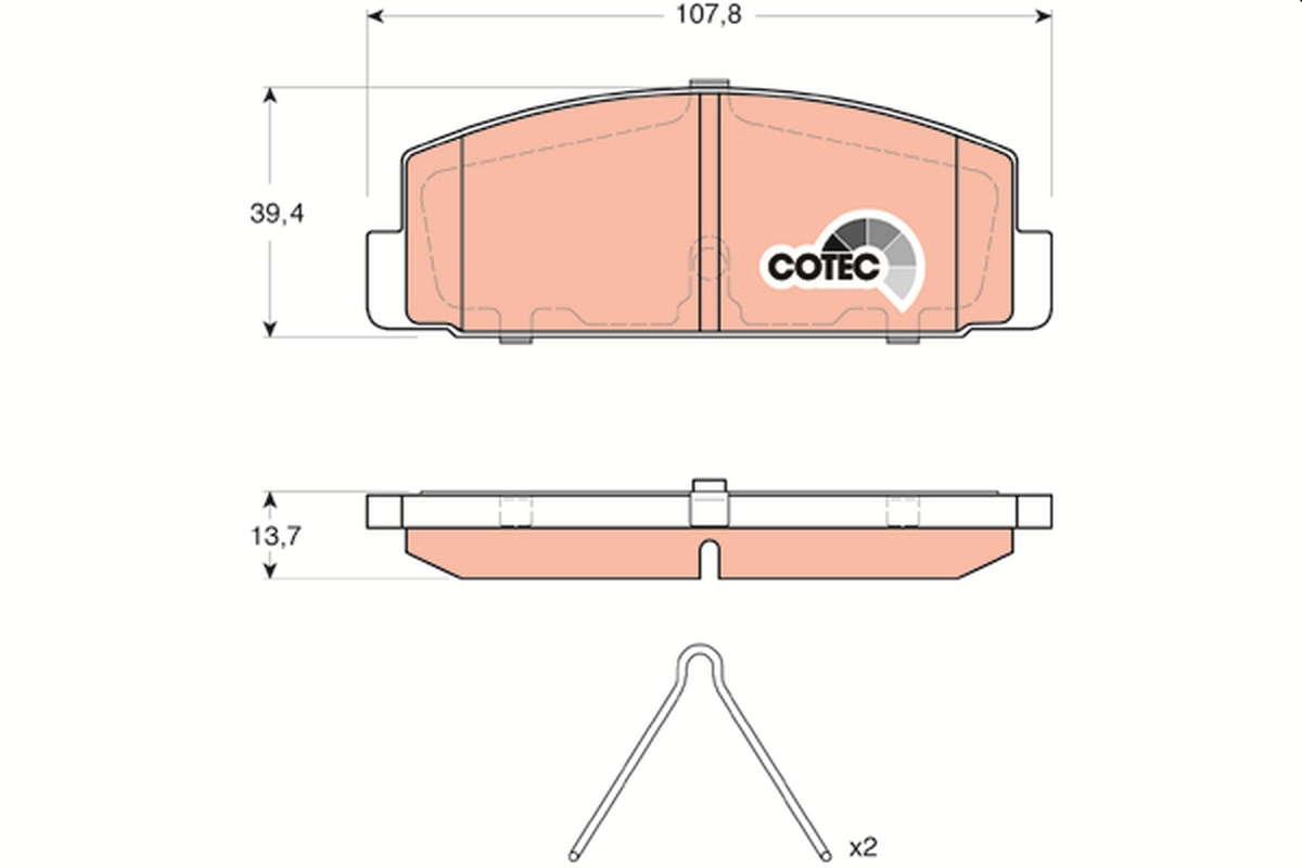 Brake Pad Set, disc brake - GDB3311 TRW