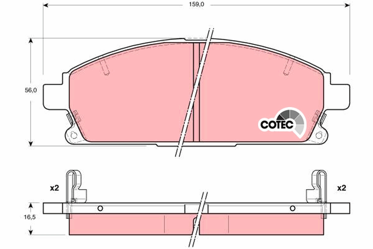 Kit pastiglie freno, Freno a disco - GDB3312 TRW