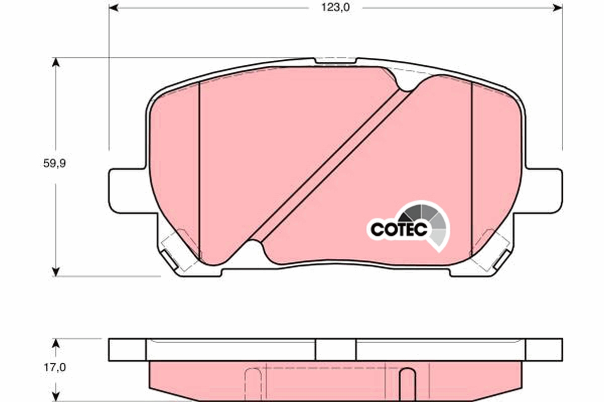 Brake Pad Set, disc brake - GDB3315 TRW
