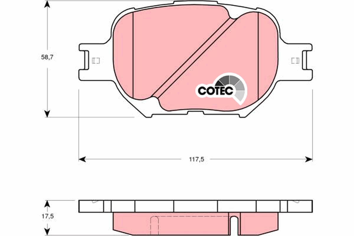 Brake Pad Set, disc brake - GDB3316 TRW