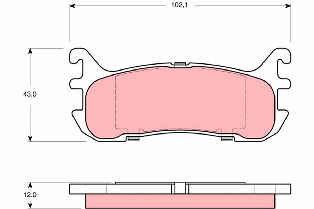Brake Pad Set, disc brake - GDB3319 TRW