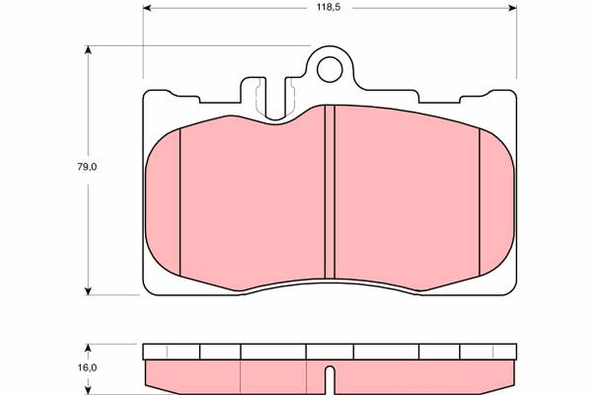 Kit pastiglie freno, Freno a disco - GDB3322 TRW