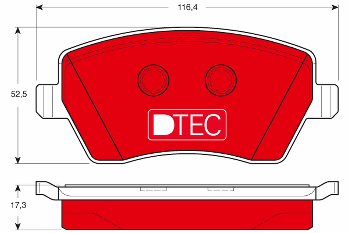 Kit pastiglie freno, Freno a disco - GDB3332DTE TRW