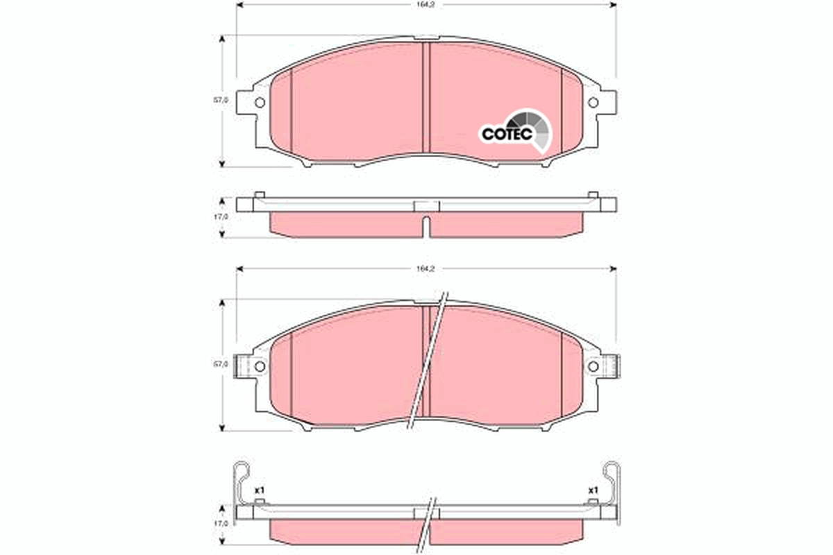 Kit pastiglie freno, Freno a disco - GDB3340 TRW