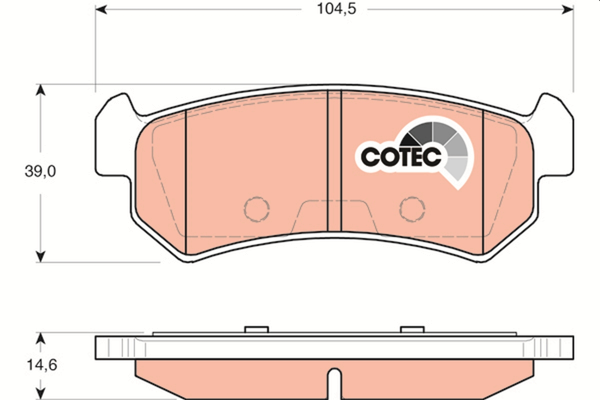 Brake Pad Set, disc brake - GDB3348 TRW