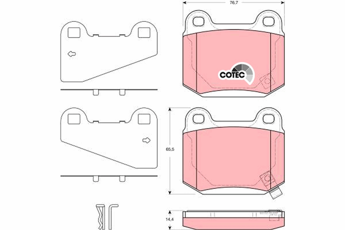 Brake Pad Set, disc brake - GDB3350 TRW