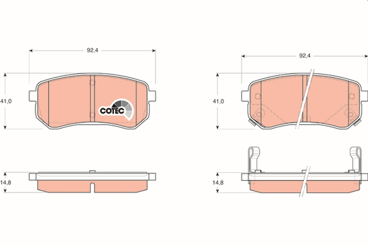 Brake Pad Set, disc brake - GDB3370 TRW
