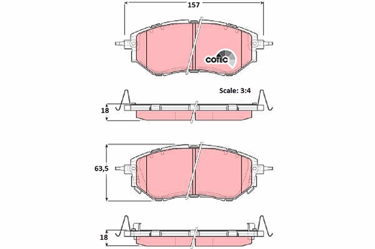 Kit pastiglie freno, Freno a disco - GDB3372 TRW