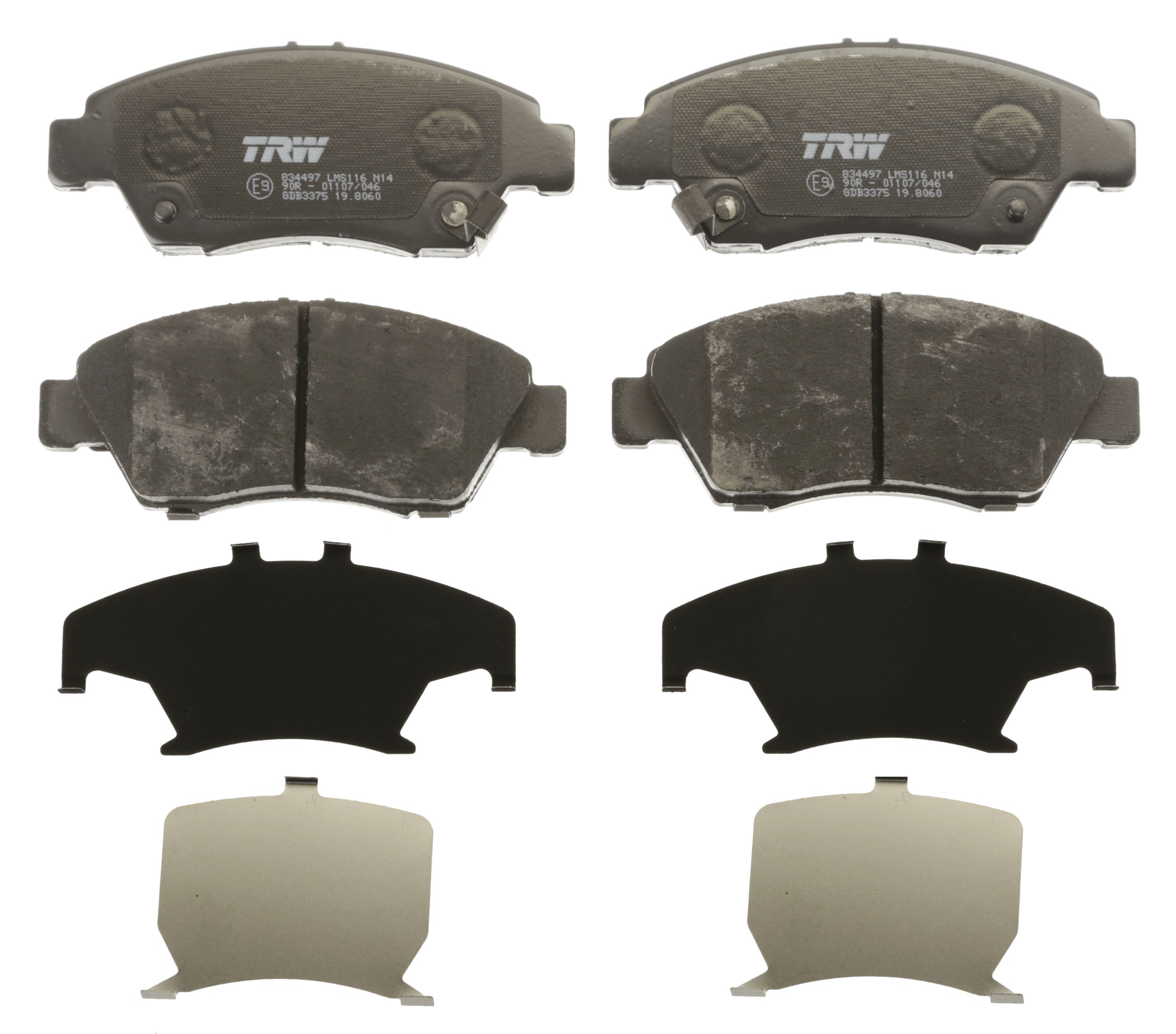 Kit pastiglie freno, Freno a disco - GDB3375 TRW