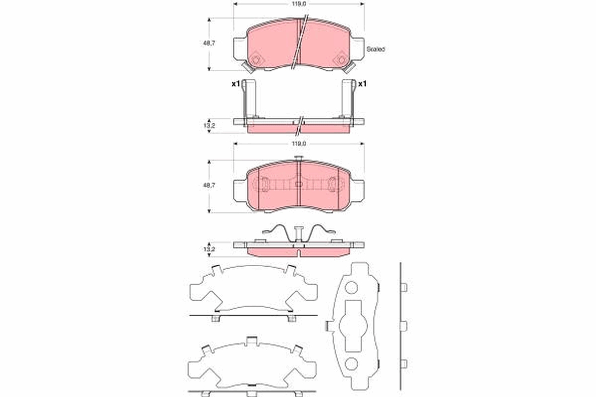 Kit pastiglie freno, Freno a disco - GDB3376 TRW