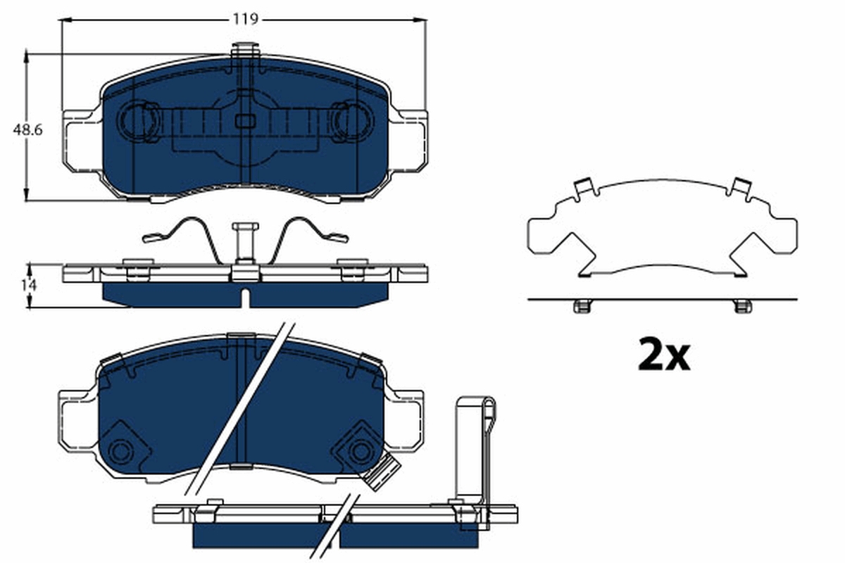 Brake Pad Set, disc brake - GDB3376BTE TRW