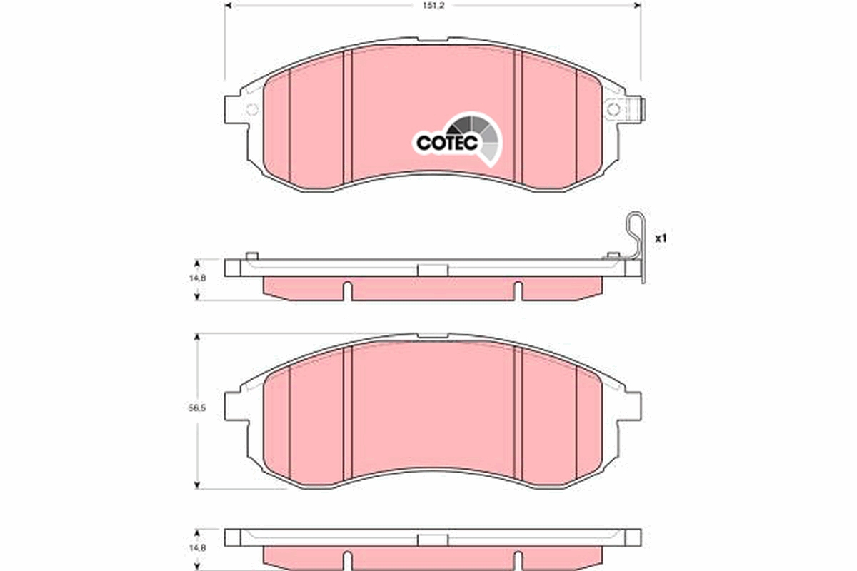 Brake Pad Set, disc brake - GDB3380 TRW