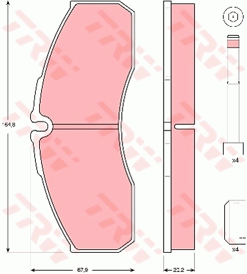 Kit pastiglie freno, Freno a disco - GDB3385 TRW
