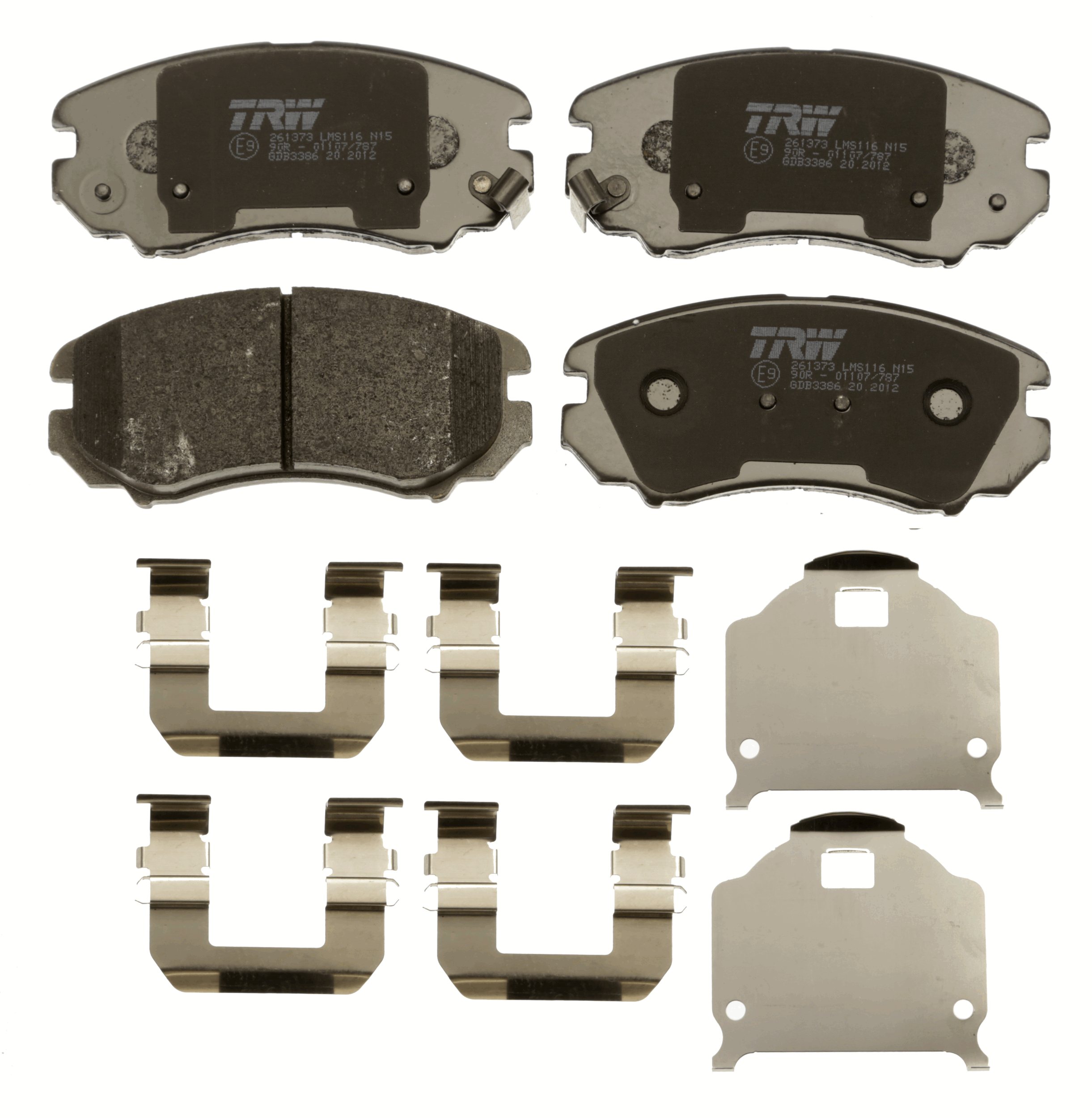 Kit pastiglie freno, Freno a disco - GDB3386 TRW