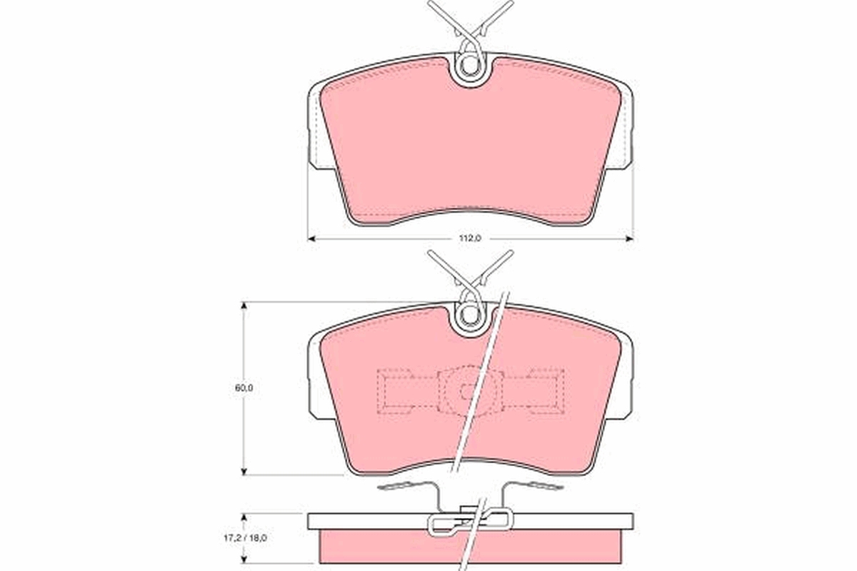 Brake Pad Set, disc brake - GDB339 TRW
