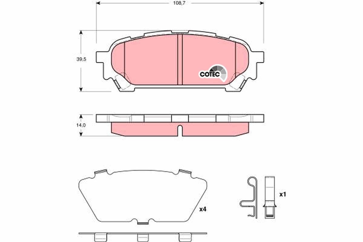 Kit pastiglie freno, Freno a disco - GDB3395 TRW