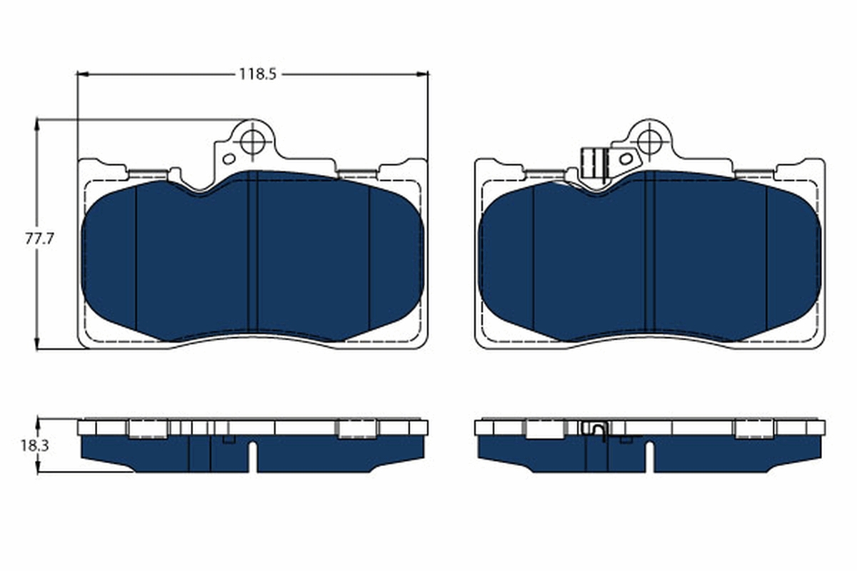 Brake Pad Set, disc brake - GDB3398BTE TRW