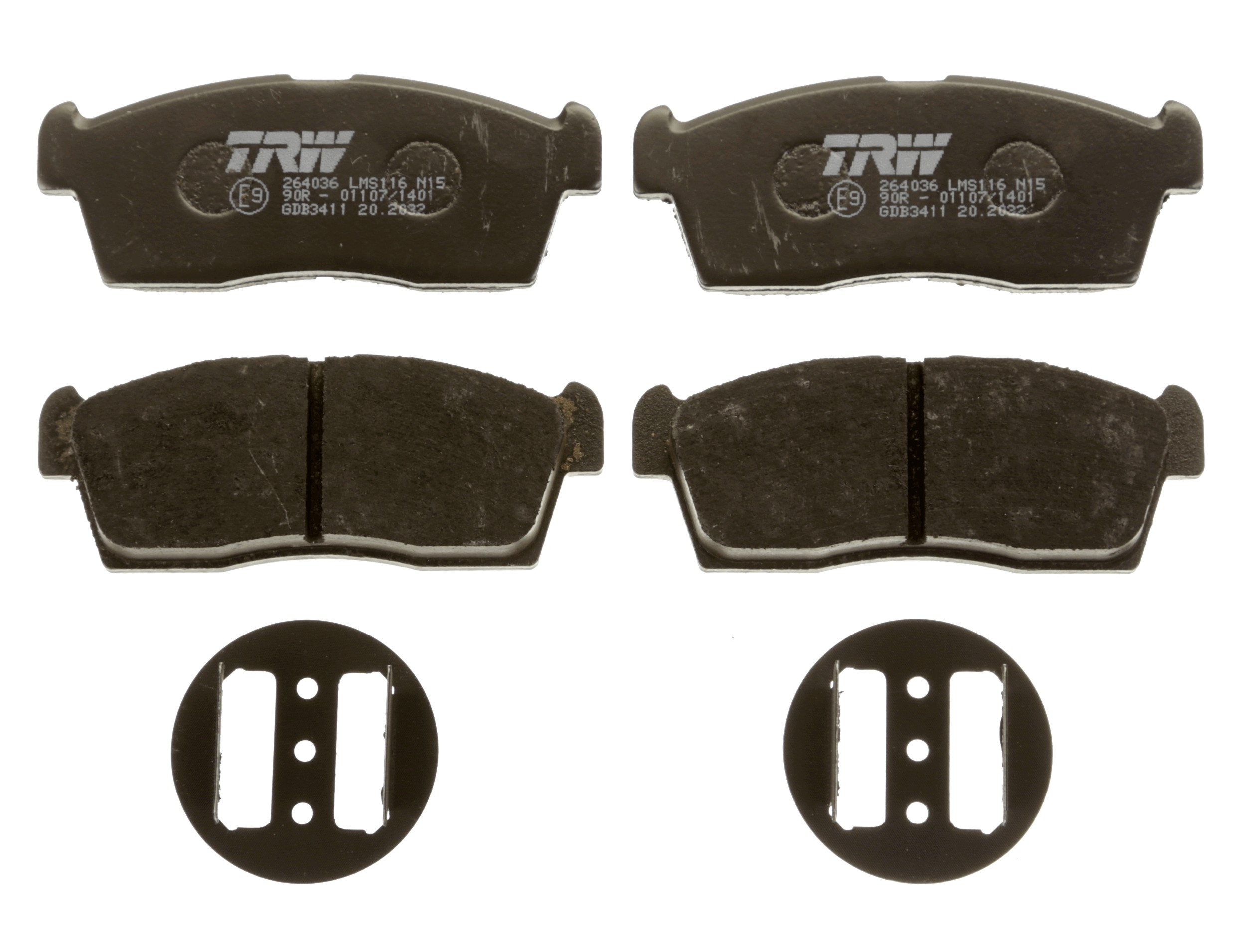 Brake Pad Set, disc brake - GDB3411 TRW