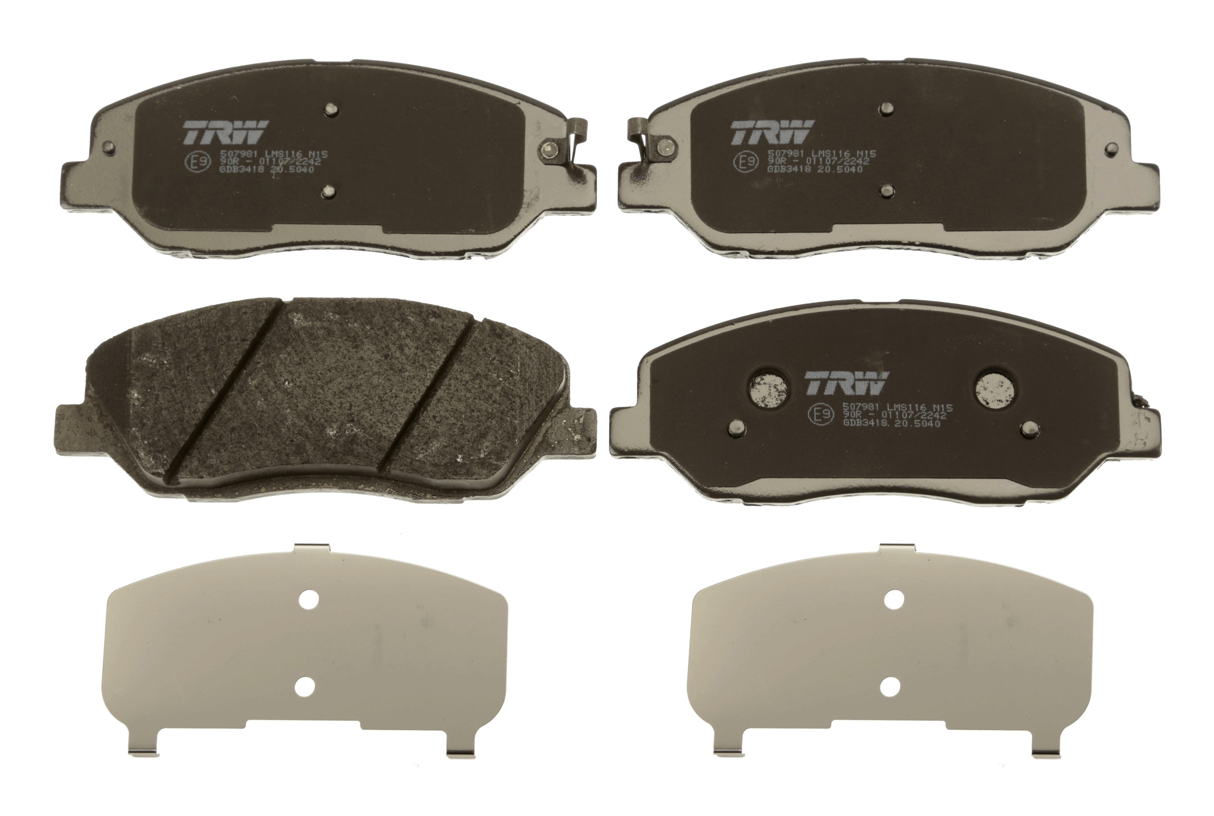 Brake Pad Set, disc brake - GDB3418 TRW