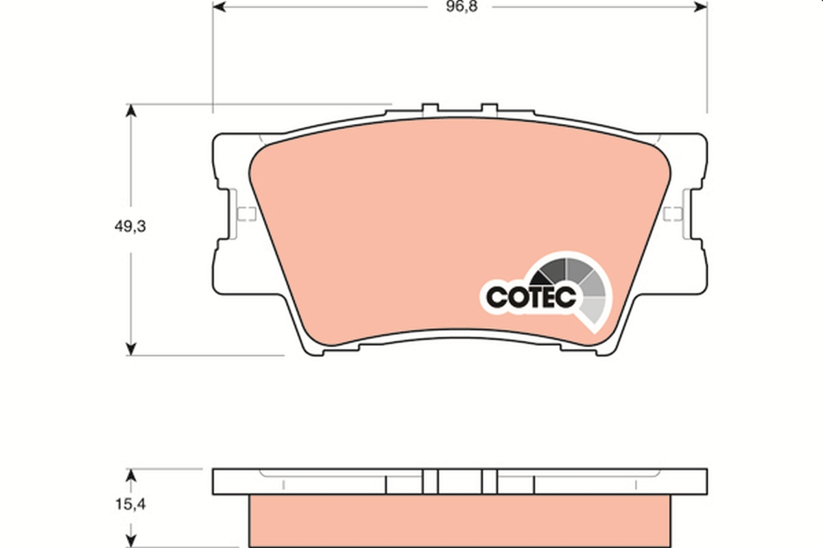 Brake Pad Set, disc brake - GDB3426 TRW