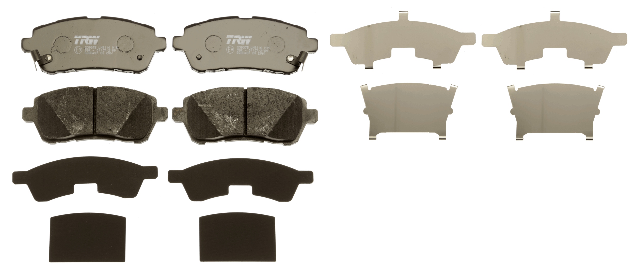 Brake Pad Set, disc brake - GDB3437 TRW