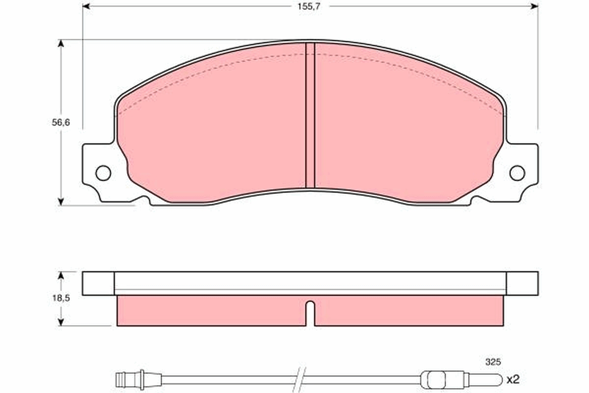 Brake Pad Set, disc brake - GDB344 TRW