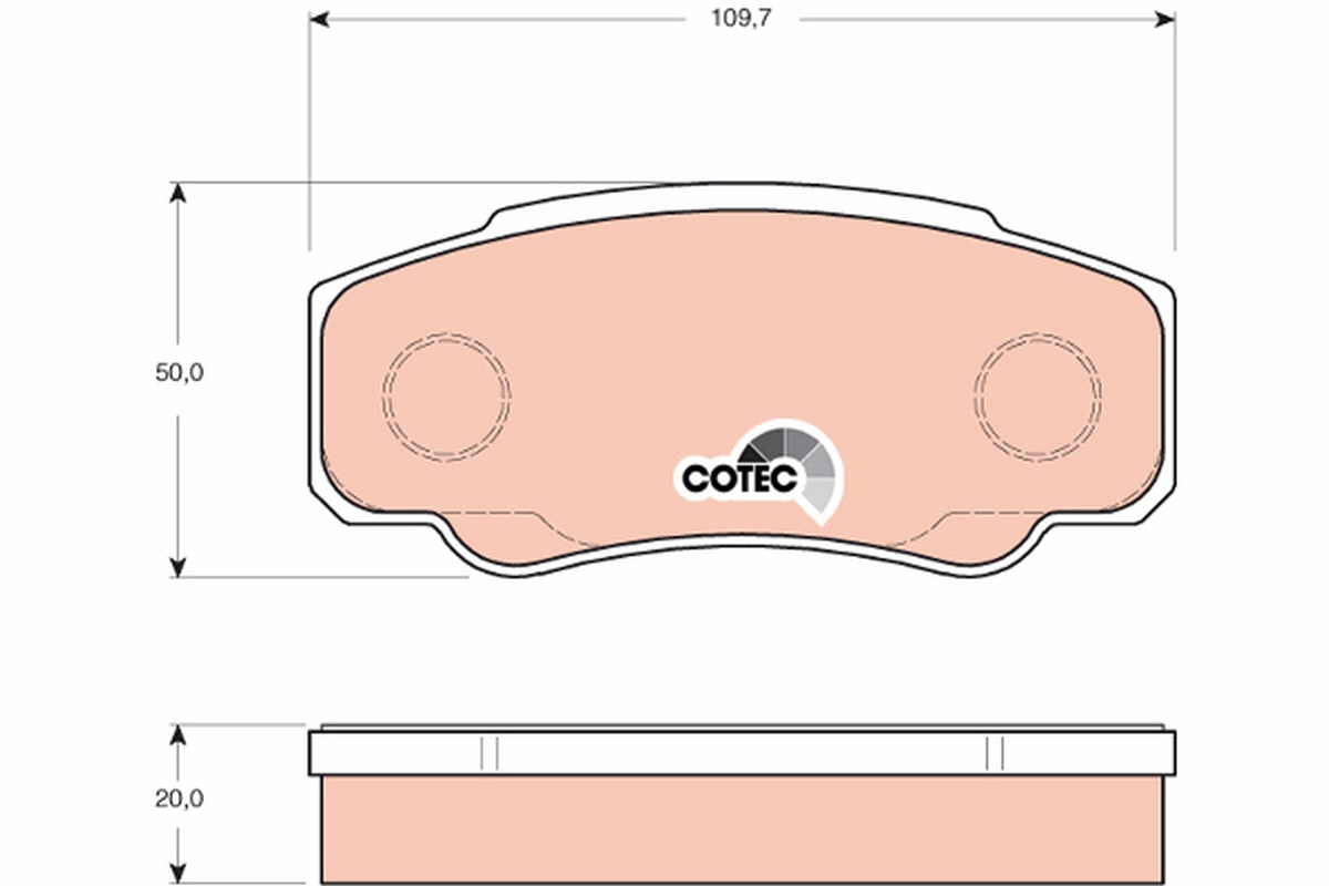 Brake Pad Set, disc brake - GDB3441 TRW