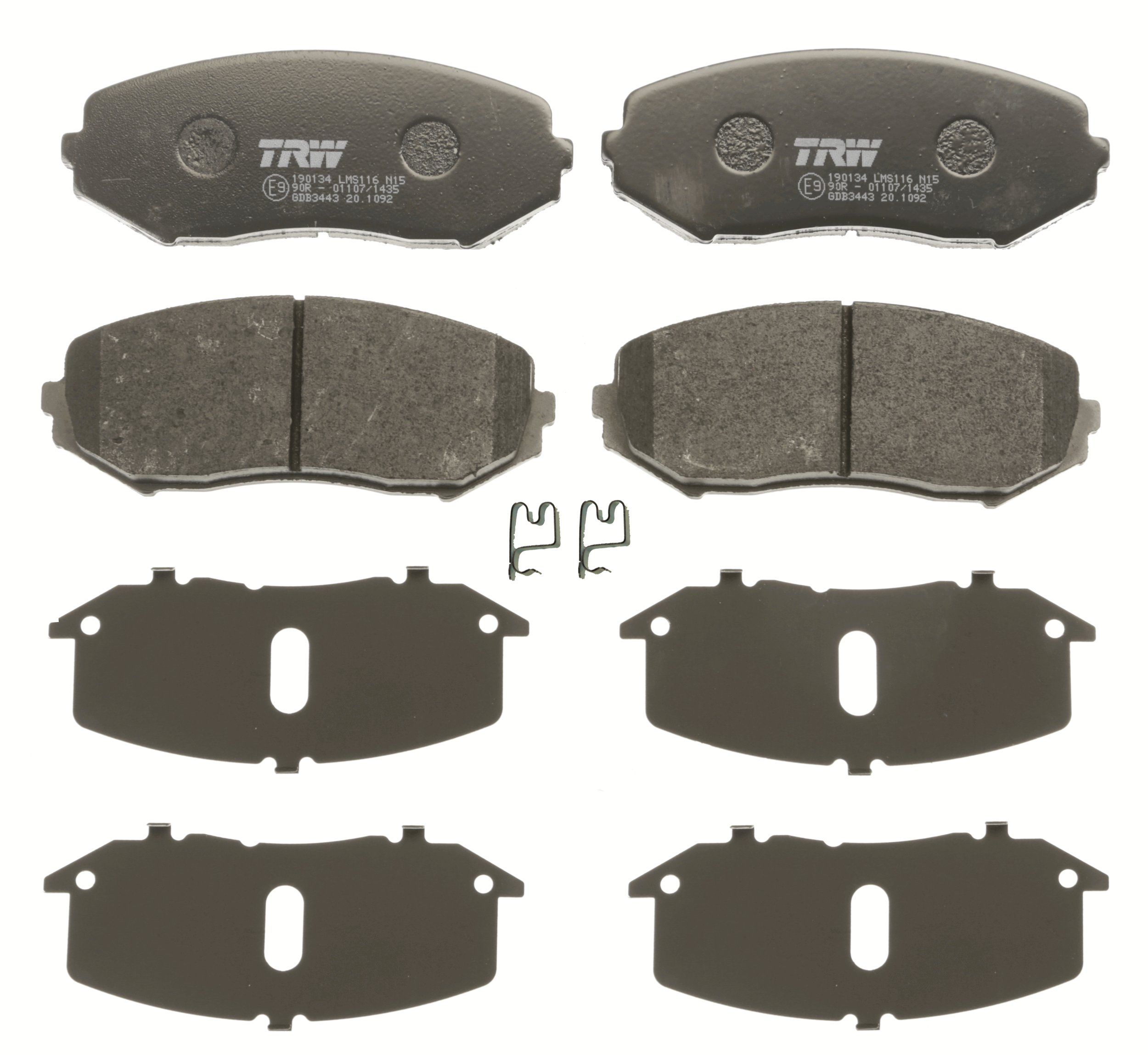 Brake Pad Set, disc brake - GDB3443 TRW