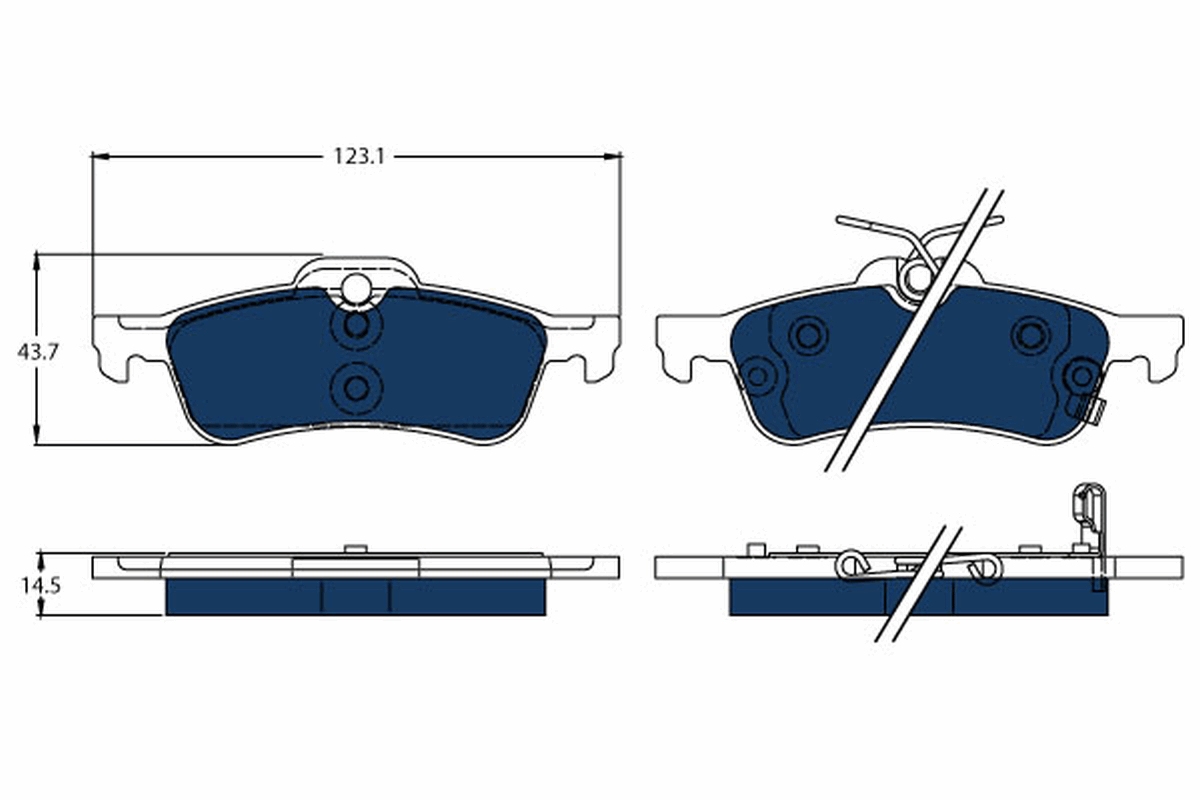Kit pastiglie freno, Freno a disco - GDB3458BTE TRW