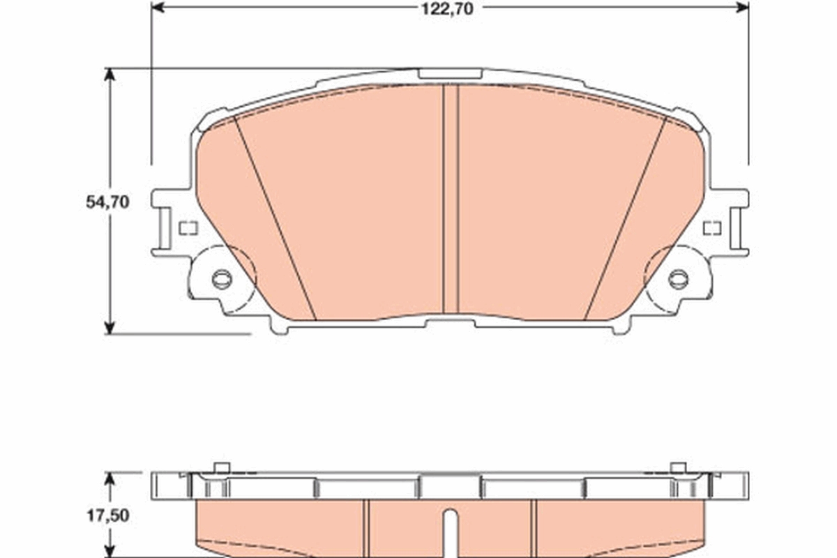 Комплект тормозных колодок, дисковый тормоз - GDB3460 TRW