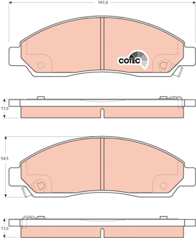 Kit pastiglie freno, Freno a disco - GDB3466 TRW