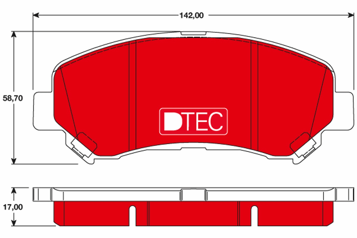 Комплект тормозных колодок, дисковый тормоз - GDB3467DTE TRW