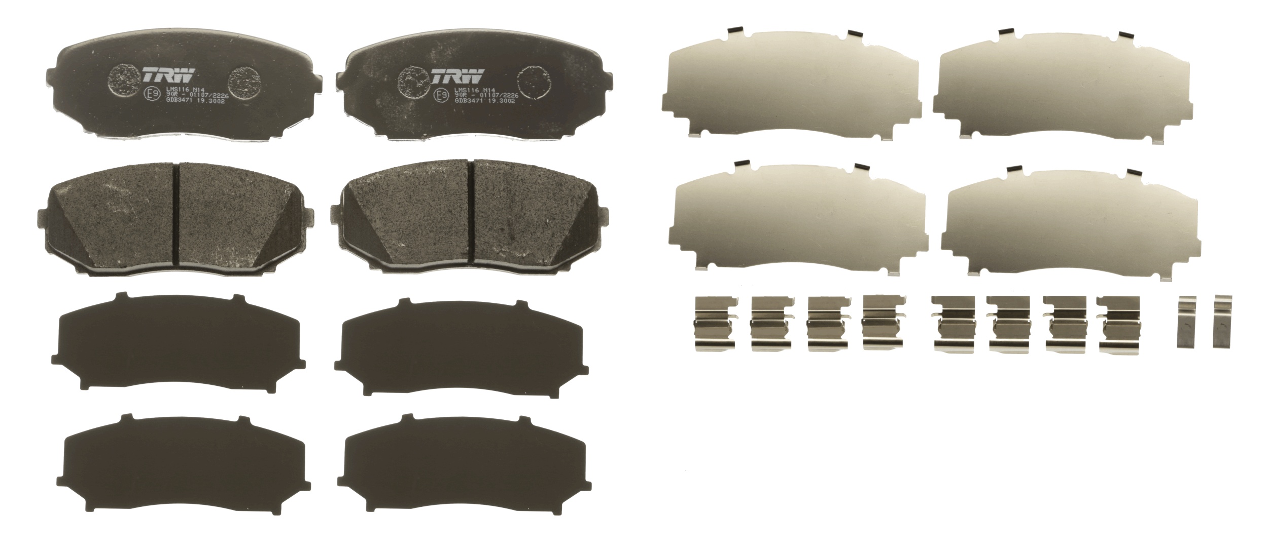 Brake Pad Set, disc brake - GDB3471 TRW