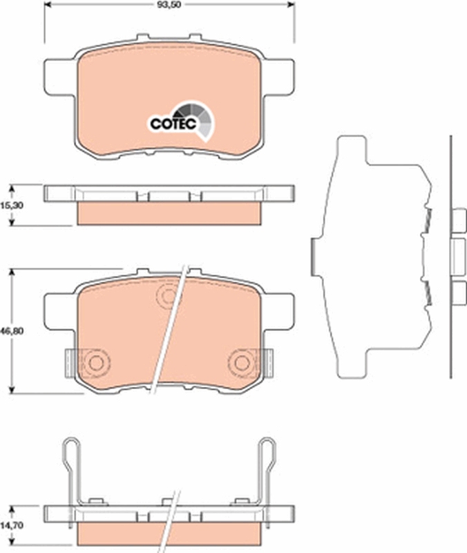 Kit pastiglie freno, Freno a disco - GDB3482 TRW
