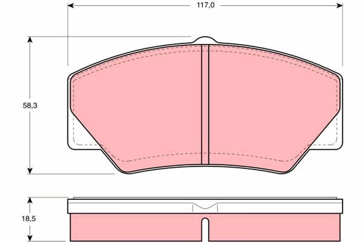 Kit pastiglie freno, Freno a disco - GDB349 TRW