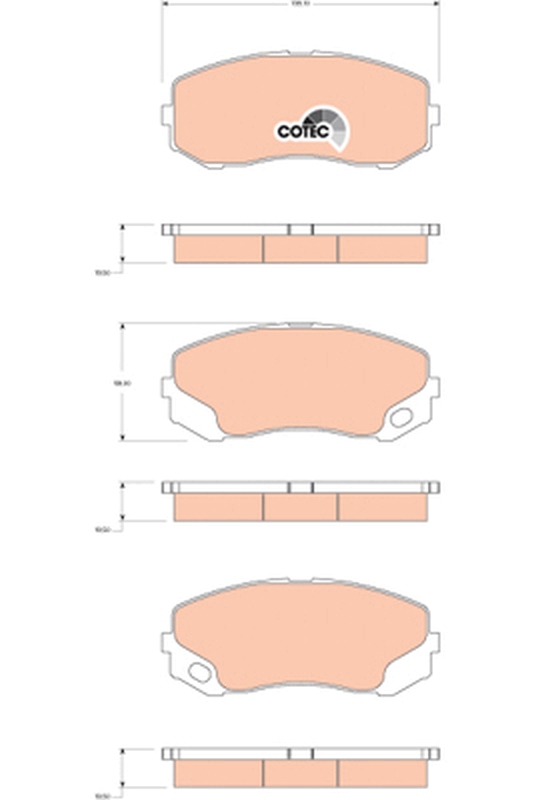 Kit pastiglie freno, Freno a disco - GDB3492 TRW