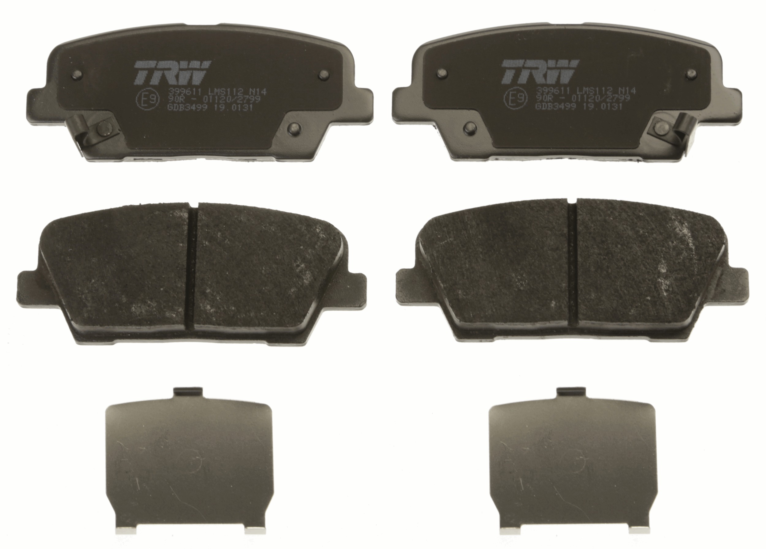 Brake Pad Set, disc brake - GDB3499 TRW