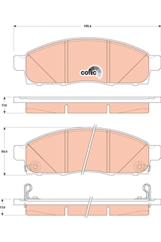 Brake Pad Set, disc brake - GDB3502 TRW