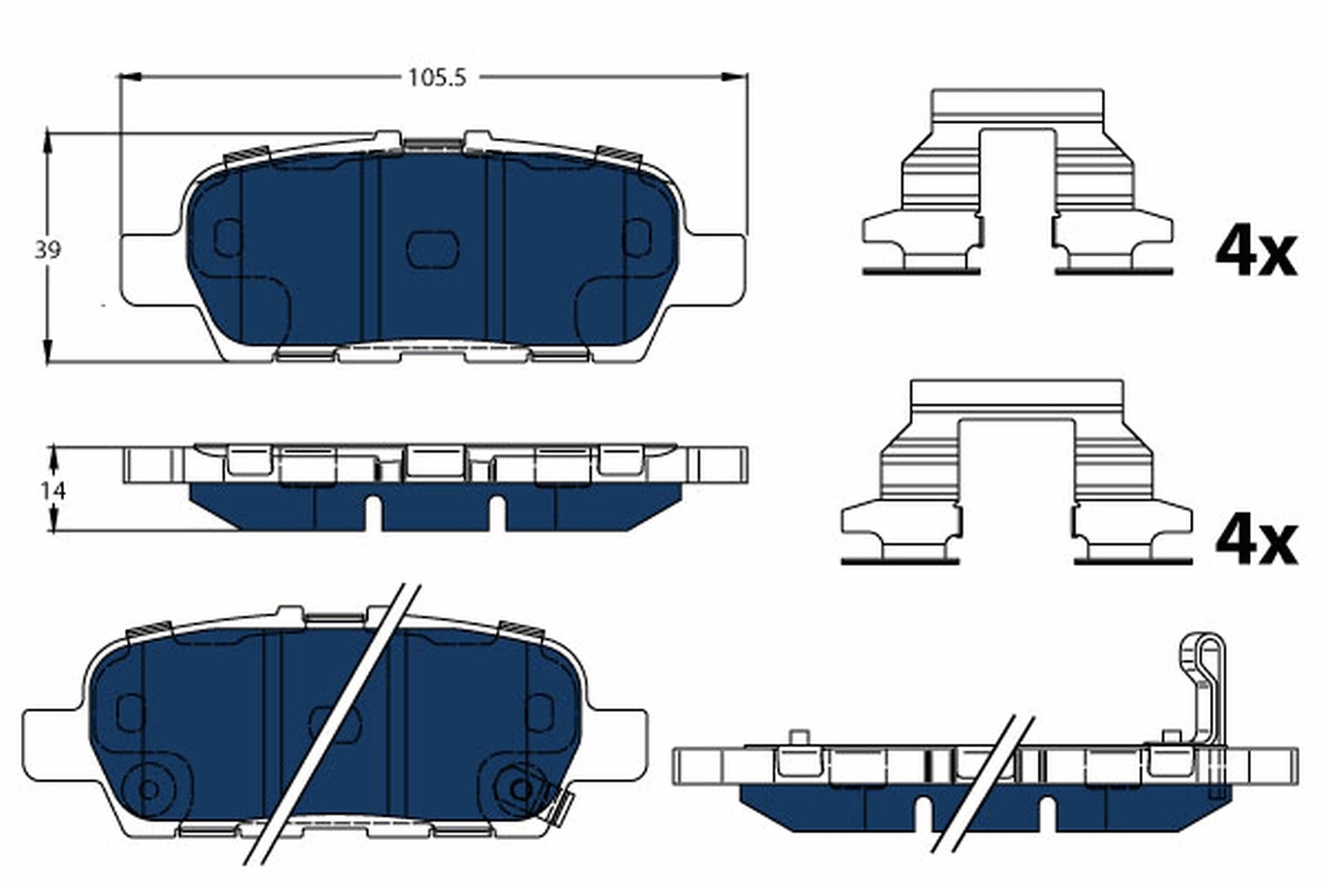 Brake Pad Set, disc brake - GDB3508BTE TRW