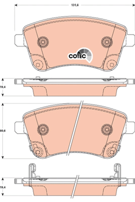 Kit pastiglie freno, Freno a disco - GDB3509 TRW